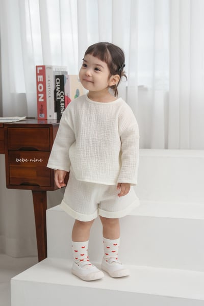 bebe nine25  (65-115) 2色棉麻素面套裝3