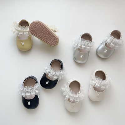兔子珍珠蕾絲學步鞋15