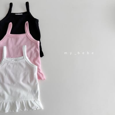 my_bebe33｜(80-120cm) 荷葉捲邊細肩背心16
