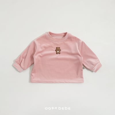 Oottbebe08｜(1y-7y) 絲絨小熊上衣8