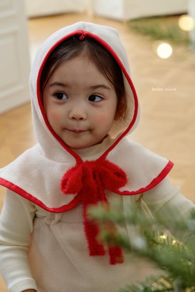 bebe nine64 (free) 2色毛球連帽披肩3