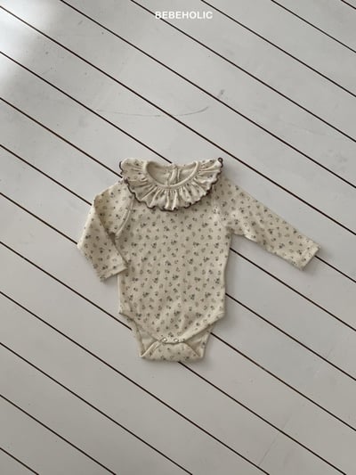 Bebe holic31｜(3m-18m) 滾邊花瓣領碎花包屁衣19