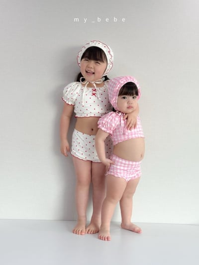 my_bebe04｜(75-105cm) 抓皺比基尼泳衣含泳帽17