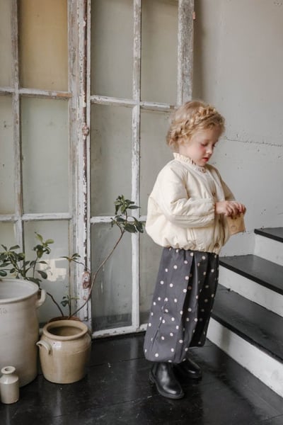 FLO46｜(85-135cm) 2色褶皺領鋪棉外套14