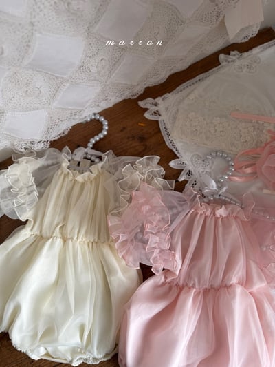 Marron05｜(3m-18m 1y-6y) 玫瑰花公主包屁衣/洋裝7