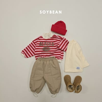 Soybean86｜(75cm-118cm) 英字條紋印花休閒上衣12