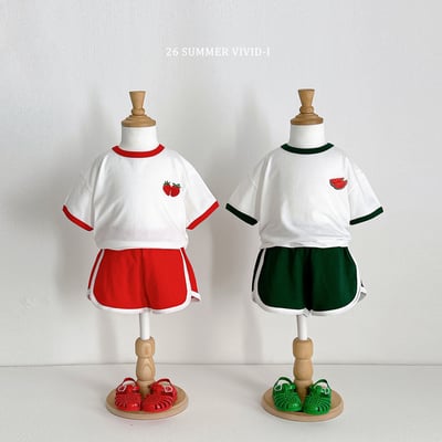 vivid24｜(78cm-125cm) 3款水果刺繡運動套裝5