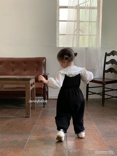 JE586｜(73-100cm) 花邊翻領襯衫/細肩連身褲12