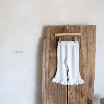 M-KIDS45｜(65-115cm) 2色荷葉邊喇叭褲2