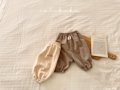 Valubebe01｜(65-90) 英字縮口褲7