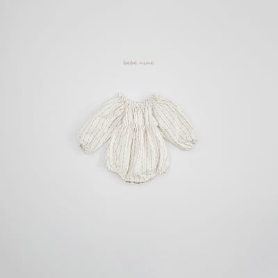 bebe nine06 (65-90) 2色荷葉立領碎花包屁衣16