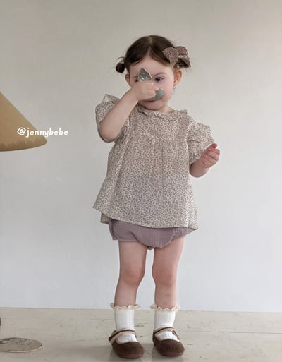 JE695｜(73-100cm)  花領碎花套裝4