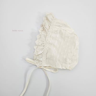 bebe nine18 (free) 1色荷葉花邊綁帶帽17