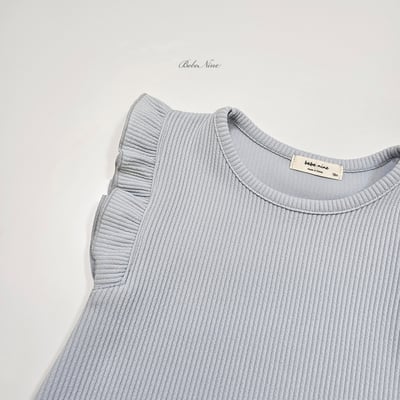 bebe nine05  (6m-24m) 3色波浪花邊無袖連身服6