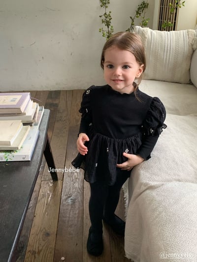 JE573｜(66-90cm) 赫本風公主袖包屁衣6