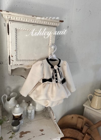 Marron64｜(3m-18m) 小香風洋裝包屁衣不含別針11