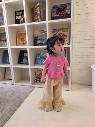 Color17｜(75-115cm) 荷葉邊兩件式上衣12