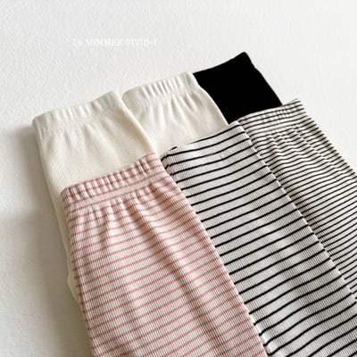 vivid84｜(78cm-125cm) 3款簡約素色條紋打底褲(2入)2