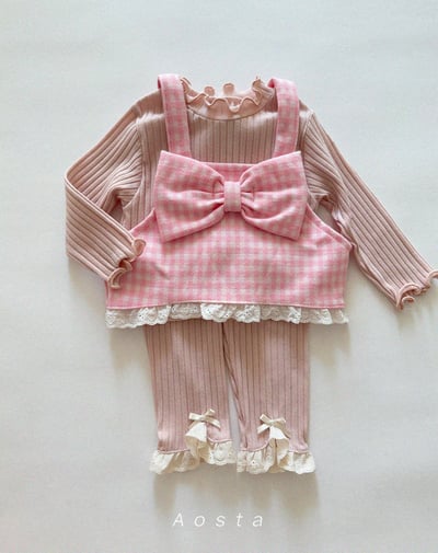 AOSTA04｜(6m-5y) 木耳邊碎花素面上衣15