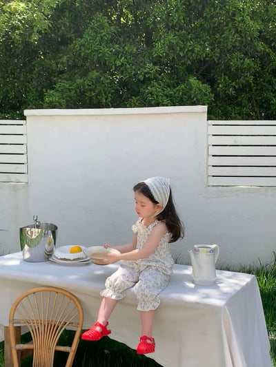 JE51｜(73-120cm) 碎花吊帶連身褲14