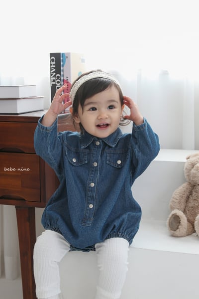 bebe nine03 (65-90) 2色牛仔包屁衣4