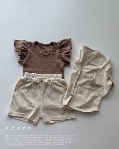 AOSTA06｜(6m-5y) 4色天使褶邊袖上衣19