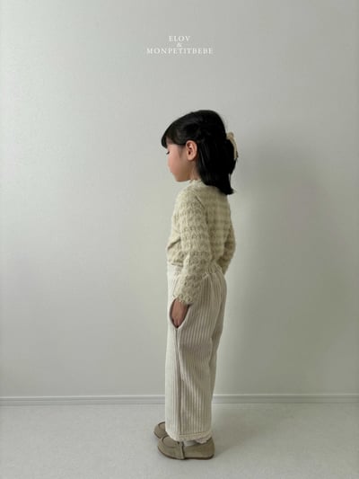 Monpetitbebe14｜(70cm-110cm) 燈芯絨蕾絲微寬褲14