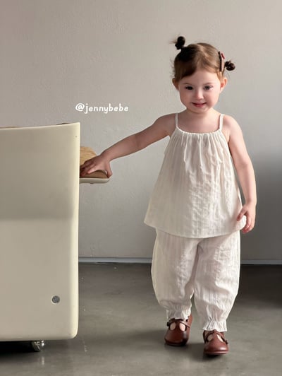 JE733｜(80-110cm) 細肩抽繩壓紋套裝1