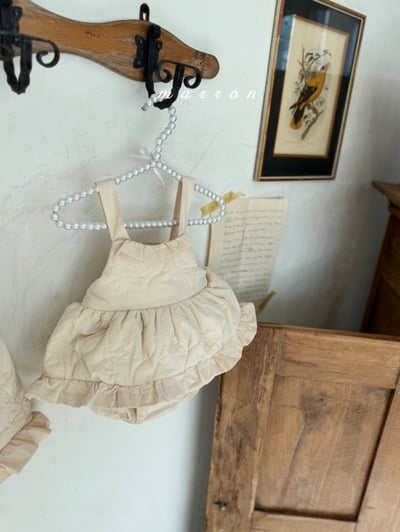 Marron 48｜(3m-18m) 絎縫荷葉肩帶包屁衣10