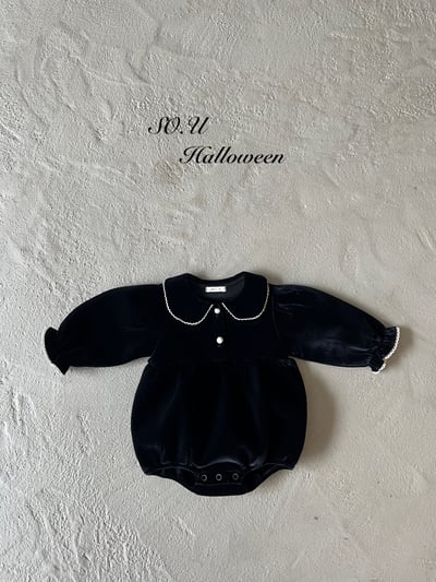 SO.U23｜(12m-18m)  絨毛翻領包屁衣1