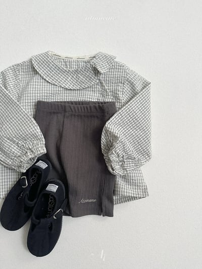 Atomeme41｜(70-110) 簡約圓領娃娃袖襯衫8