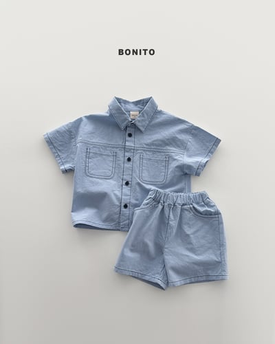 Bonito08｜(75cm-125cm) 2色口袋縫線亞麻套裝10