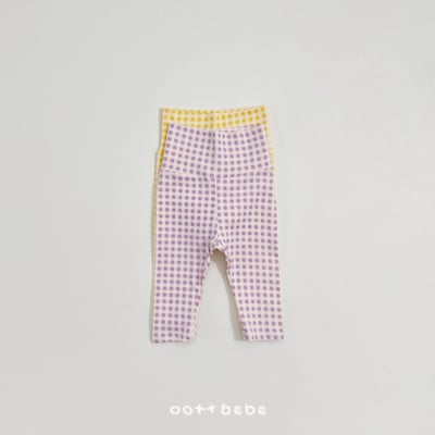 Oottbebe17｜(0m-12m) 格子熊熊居家包屁衣褲子套裝4