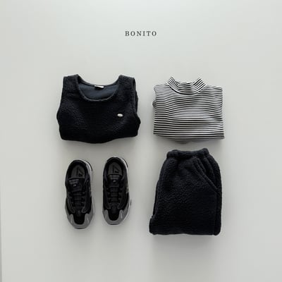 Bonito13｜(75cm-125cm) 簡約金屬標毛呢背心套裝11