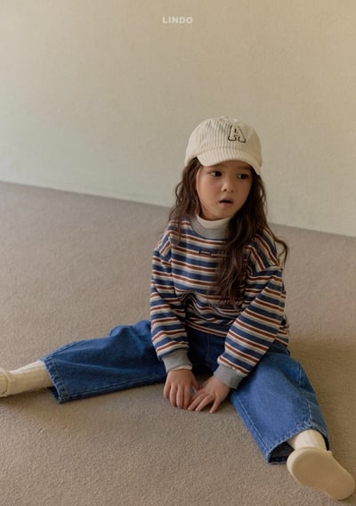 Lindo51｜(80cm-125cm) 多條紋休閒上衣13