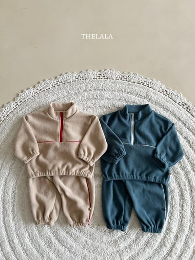 thelala48｜ (1y-6y) 線條絨毛束口褲11
