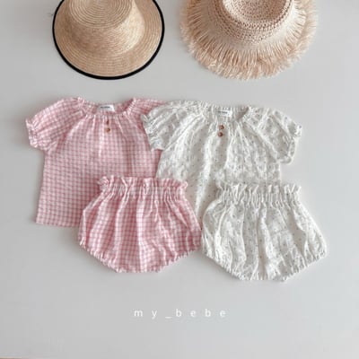my_bebe16｜(58-72cm) 捲邊上衣燈籠褲套裝12
