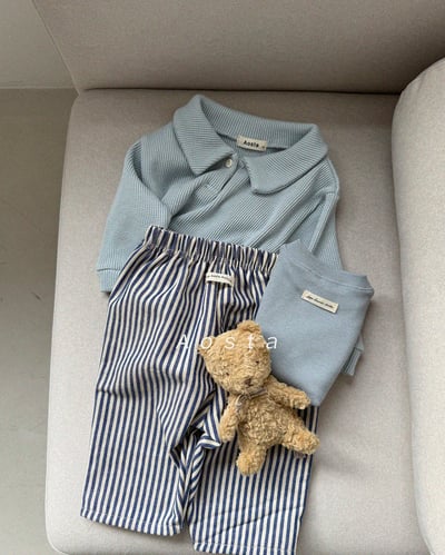 AOSTA17｜(6m-5y) 線條直筒長褲7