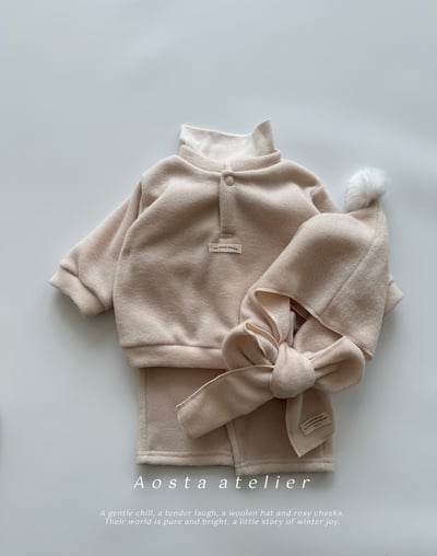 AOSTA66｜(6m-5y) 毛球連帽圍巾16