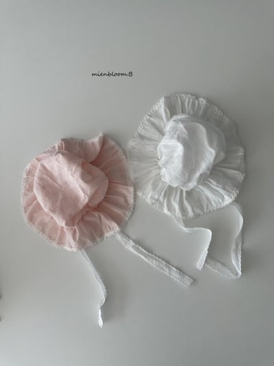 Bloom.b22｜(0m-18m) 蕾絲綁帶帽1