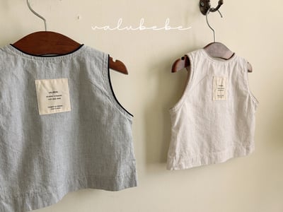 Valubebe 37｜(65-90cm) 鈕釦邊線背心4