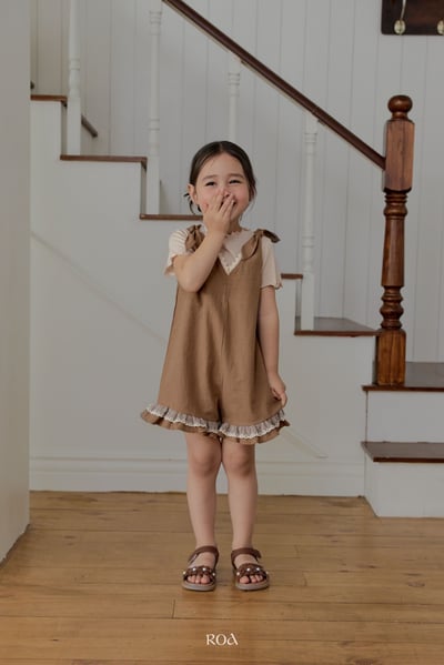 ROA14｜(6m-18m) 2色蕾絲滾邊無袖連身褲1