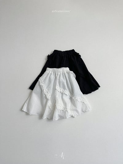 Atomeme31｜(70-110) 花邊摺邊長裙6