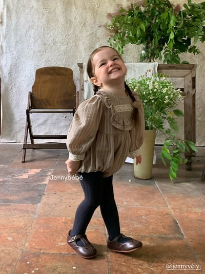 JE574｜(66-90cm) 花邊領條紋包屁衣20