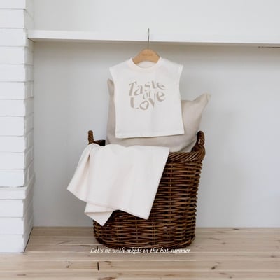 M-KIDS25｜(65-115cm) 英字印花無袖上衣3