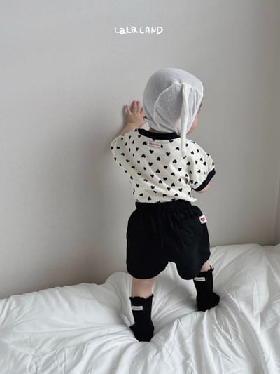 lala land07｜(3m-18m) 2色波點愛心上衣4