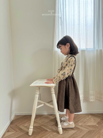 Monpetitbebe15｜(70cm-110cm) 碎花磨毛上衣10