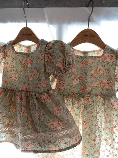 Anne Shirley30｜(1y-5y) 3色古典玫瑰花卉洋裝16