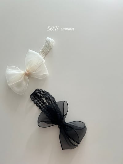 SO.U07｜(6m-18m) 薄紗蝴蝶結髮帶6