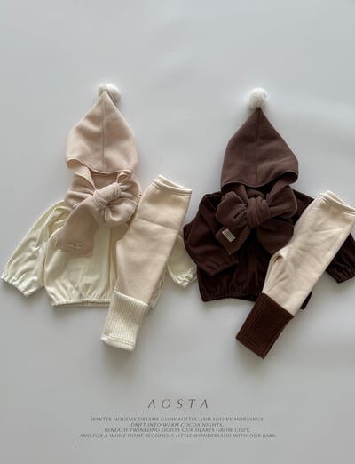 AOSTA63 ｜(6m-5y) 經典撞色刷毛緊身褲18